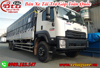 Xe tải isuzu 3 chân 15 tấn fvm34we4, xe tải Isuzu 15 tấn thùng dài 9m2